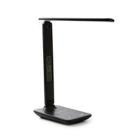 Horloge alarme Date température affichage LCD chargeur sans fil Port de charge USB lampe de Table lampes de bureau
