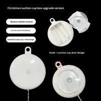 Lanterne LED colorée personnalisée avec minuterie, en plastique, à ventouse pour fenêtre, motif rennes et clochettes, pour décoration de chambre, fête et Noël
