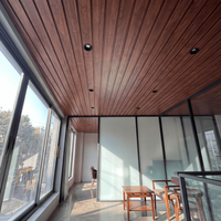 Panneau de plafond en aluminium à grain de bois MEIYU, dalle métallique linéaire, système de plafond suspendu commercial intérieur