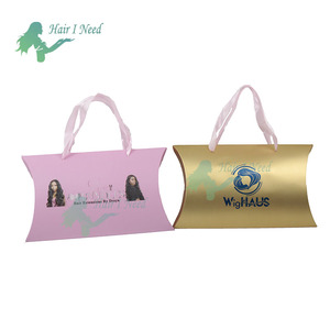 Scatola per Imballaggio Capelli, Custodia a Cuscino, Sacchetto di Carta Personalizzato con Manico per Extension - Product Image 3