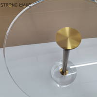 Bout de Table à Martini en acrylique Transparent moderne à pied unique, petite Table basse ronde en acrylique pour salon