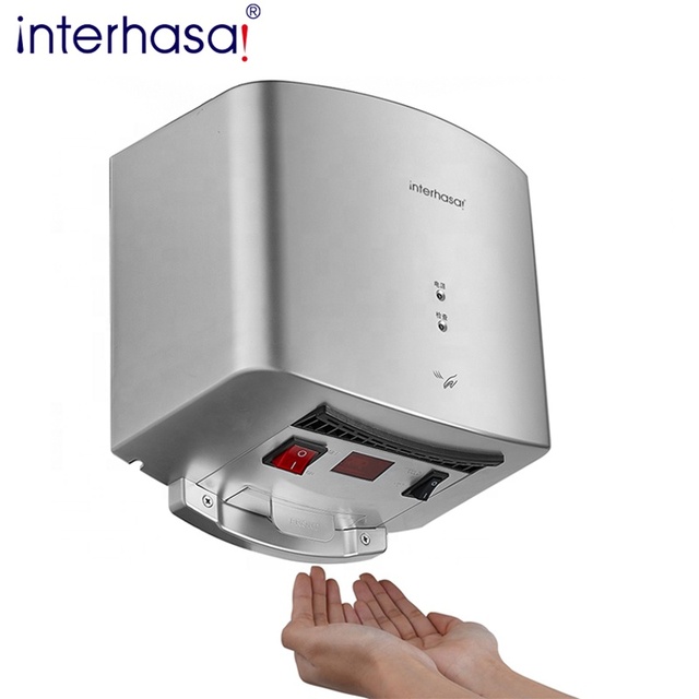 Automatic Sensor Compact Hand Dryer Commercial High Speed Air Hand Drying Machine Bathroom Toilet Washroom Silver  A3861