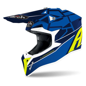 Casco Airoh Wraap Cross Blu Bianco Giallo Fluorescente XL Casco Moto in Termoplastica - Product Image 1