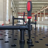 Platform Pengelasan Fleksibel Tiga Dimensi Langtuo Baru, Meja Pengelasan Robot Pemposisian Berpori, Pelat Meja Kerja Lengan Mekanik