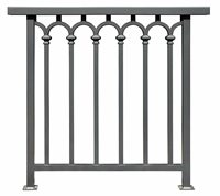 Balustrades en acier galvanisé résistantes à la rouille de style victorien français, garde-corps modernes exquis thermolaqués pour balcons et escaliers