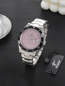 Montre <span class=keywords><strong>à</strong></span> quartz de luxe pour homme, bracelet en acier inoxydable, chiffres arabes, <span class=keywords><strong>calendrier</strong></span>, montre-bracelet tendance pour un usage quotidien - Product Image 1