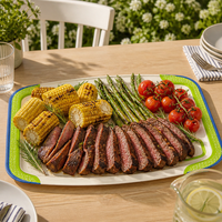 Conteneurs alimentaires jetables biodégradables personnalisés de 10 pouces, assiettes pour dîner, restaurant, banquet, traiteur, avec logo imprimé