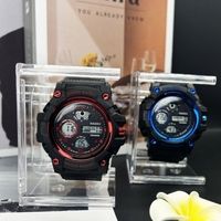Jam Tangan Sport Tahan Air Merk LOQNCE Dropshipping Stopwatch Alarm 98007 Jam Digital Quartz Fashion Muda untuk Pria