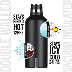 Para botellas de agua ecológicas con aislamiento al vacío de doble pared de acero inoxidable 316 de 24oz 32oz, rendimiento térmico de 12-24h para - Product Image 5