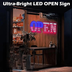 American flag OPEN LED luminous letters indoor hanging shop <b>sign</b> wall decoration light entrance indicator luminous <b>sign</b> 12v - Product Image 4