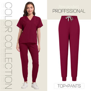 Tenue d'infirmière médicale 2 pièces, ensemble de blouses médicales, uniforme d'hôpital, combinaison de chirurgie, tenue de travail pour dentistes, <span class=keywords><strong>spas</strong></span>, cliniques et instituts de beauté - Product Image 1