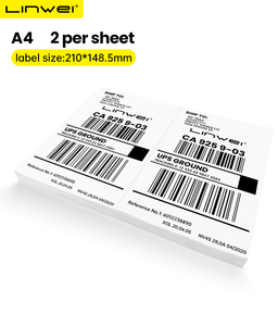 A4 nửa tấm nhãn tương thích máy in phun <span class=keywords><strong>laster</strong></span> máy in Matt tráng trắng tự dính Sticker giấy - Product Image 6