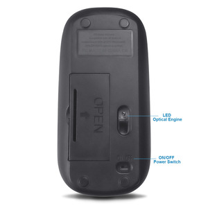 Ratón óptico inalámbrico para <span class=keywords><strong>iPhone</strong></span>, iPad, <span class=keywords><strong>Macbook</strong></span>, funciona con batería AAA, 2,4 Ghz, silencioso, bluetooth, muestra gratis - Product Image 6