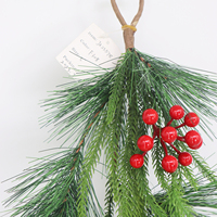 153cm pohon anggur jarum pinus Cryptomeria Natal buatan dalam ruangan luar ruangan Aksesori tanaman bunga dekorasi
