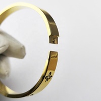 Bracelet en acier inoxydable plaqué or 18 carats, trèfle à quatre feuilles, zircon, pour femmes, cadeaux, accessoires, B222317