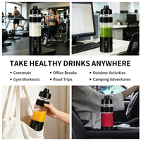 Draagbare sapcentrifuge met oplaadbare batterij en compact ontwerp voor het maken van verse sappen en smoothies thuis, op kantoor en op reis