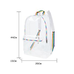 Mochila Escolar Transparente de PVC con Cierre, Diseño Holográfico y Elegante para Niñas, Impermeable, Ligera, para Estudiantes - Product Image 2