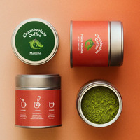 Boîte à thé en étain avec couvercle à vis, design personnalisé, étanche à l'air, alimentaire, 30 g, 50 g, 100 g, 150 g, 200 g, pour feuilles de thé en vrac fraîches