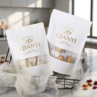 Sacs d'emballage alimentaire refermables en plastique de haute qualité, anti-odeur, imprimés sur mesure, avec fermeture éclair et fenêtre, pour fruits secs