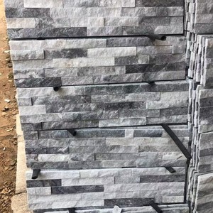 Văn hóa đá Bảng điều khiển tường khảm Ốp gạch Retro bề mặt rắn đá tấm tự nhiên chia cổ cổ grey màu xanh thạch anh - Product Image 4