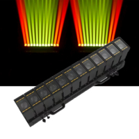 Barre de projecteurs LED étanche IP65 12x60W avec faisceau oscillant, zoom, wash et matrice, tête mobile auxiliaire, effet single wobble pour scène