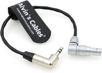 Câble Timecode Alvin's Cables Red Komodo Tentacle Sync 3.5mm TRS à angle droit rotatif EXT 9 broches mâle 20CM |   7,87 pouces