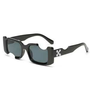 Three Hippos Sunglasses 2021 UV Boys Hip Supplier Square Rectangle Unisex Retro Trends Steampunk Sun Glasses Shades