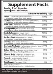 Cápsulas de Minerais Naturais Fulvic All in 1 com LOGO Personalizado, Mistura de Musgo do Mar, Óleo de Semente Negra, Complexo de Ashwagandha e Shilajit - Product Image 3