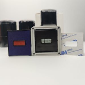 ธุรกิจ<span class=keywords><strong>2</strong></span>สีที่กำหนดเองแผ่นแสตมป์เลเซอร์แกะสลักตนเองหมึกยางวันที่แสตมป์ - Product Image 2