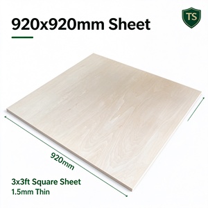 Contrachapado de tilo de 1.5mm 920x920mm (3x3 pies), láminas de tilo de 3 capas para corte láser, grabado CNC y modelismo DIY - Product Image 3