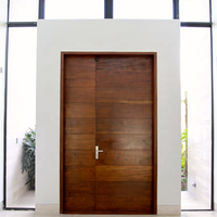 DAIYA chine portes en bois massif avec panneau en verre à double porte