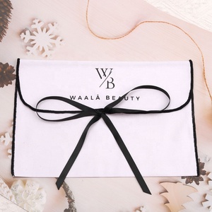 Luxury Reusable Custom Logo Printed <b>White</b> Cotton Twill Envelope Cover <b>Bag</b> Gift Baby Clothing Pillow Dust Pouch Organic Dust <b>Bag</b> - Product Image 2