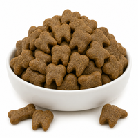Biscuits à mâcher pour chiens au saumon, poulet, spiruline et herbe d'orge pour le nettoyage des dents, OEM ODM Marque Privée Vente en Gros