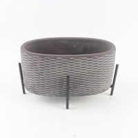 Vente en gros de petits pots à fleurs durables, jardinières en béton gris foncé pour usage intérieur/extérieur et pierres tombales