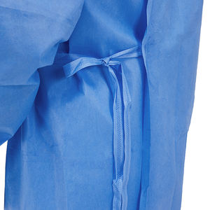 Gaun kemoterapi SMS berlapis poli sekali pakai dokter gaun isolasi Lab tingkat 4 gaun Chemo - Product Image 4