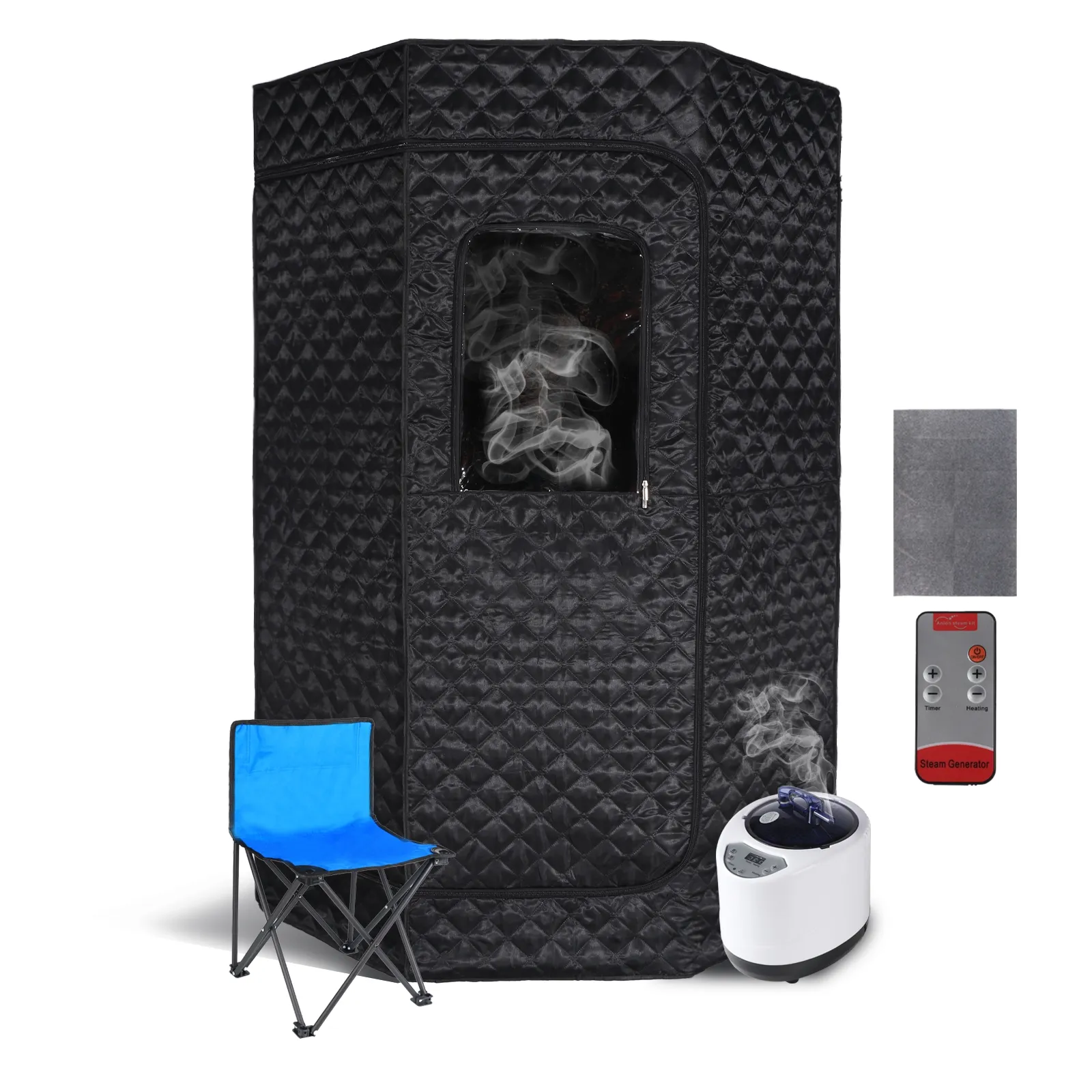 Sauna à vapeur portable Spa Sauna intérieur personnel Tente Télécommande Sauna pour une personne seule