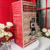 Livre d'or vidéo rétro en forme de cabine téléphonique, Livre d'or d'enregistrement unique pour mariage printanier et décorations d'événements