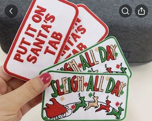 Parche Termoadhesivo Bordado de Moda: Lucky Howdy, Mama, Problema de Alguien, Agrega a la Lista de Santa, para Decoración de Sombreros y Abrigos de Exterior - Product Image 2