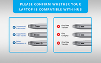 Base de Conexión USB Tipo C 8 en 1, Aleación, USB-C a HDMI 4K, Lector de Tarjetas SD y TF, Ethernet Gigabit RJ45, OTG, Hub de Datos USB3.1