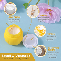 Ensemble de flacons de voyage en silicone, lot de 4, 50 ml, pliables, rechargeables, de qualité alimentaire, écologiques, pots pour soins de la peau, organiseur de pilules, récipient pour crème