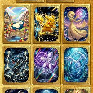 <span class=keywords><strong>Carte</strong></span> Métallique Pokémon Dorée Argentée Rare Charizard Pikachu Mewtwo Vmax Impression Couleur Pleine Coins Carrés <span class=keywords><strong>Jeu</strong></span> <span class=keywords><strong>de</strong></span> Cartes à Collectionner - Product Image 6