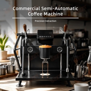 Cafetera Profesional Italiana Multifunción para Cafetería, con Doble Caldera de 1L+4L, para Cappuccino y Espresso, 110V 220V - Product Image 3
