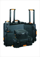 Mallette de transport rigide en ABS avec mousse pré-découpée, indice de protection IP65, couleur noire, personnalisable avec support OEM