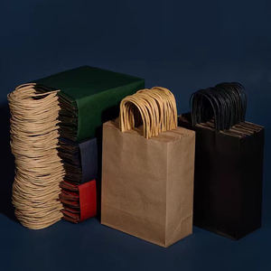 Venta al por mayor de manualidades personalizadas regalo marrón blanco embalaje Bolsa De <span class=keywords><strong>Papel</strong></span> impreso bolsas De <span class=keywords><strong>Papel</strong></span> <span class=keywords><strong>Kraft</strong></span> con su propio logotipo - Product Image 3