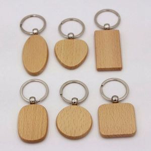 Ys59 Custom Logo Luxury Wood Key Chains Beech Wood Timber Keychain Wooden Key Chains for Laser Engraving Logo House Love Shape - Product Image 3
