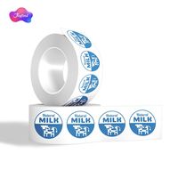 Étiquettes de bouteille personnalisées durables, autocollants en vinyle imperméables, rouleaux d'autocollants adhésifs pour l'emballage, étiquettes personnalisées pour bouteilles de lait
