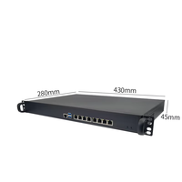 Hardware de puerta de enlace de red en rack de 1U, 8 puertos Gigabit RJ45, 4 SFP, fuente de alimentación dual para aplicaciones de enrutador VPN de firewall empresarial
