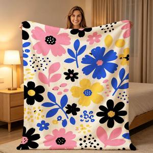 Floral Tropical Fruit Flannel <b>Blanket</b> Throw <b>Blanket</b> Nap <b>Blanket</b> <b>Super</b> <b>Soft</b> Machine Washable for Bed Sofa Couch Custom Print - Product Image 4