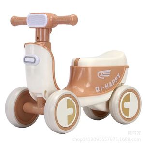 Qi Happy Kids Four Wheel Balance Bike 12 Inch With Lights And Music For 1-3 Years Old Toddler Gliding Walker - Product Image 5