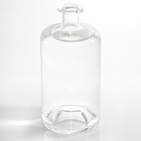 Bouteille à base d'herbes personnalisées, bouteille ronde en verre super silex, esprit whisky 750ml huile de miel, vodka gin tequila avec bouchon en liège